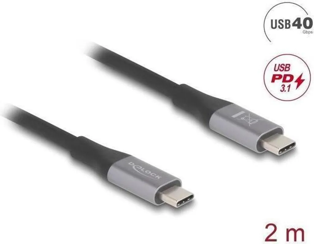 Câble USB-C Power Delivery 3.1 240W 2m avec transfert data 40 Gbps