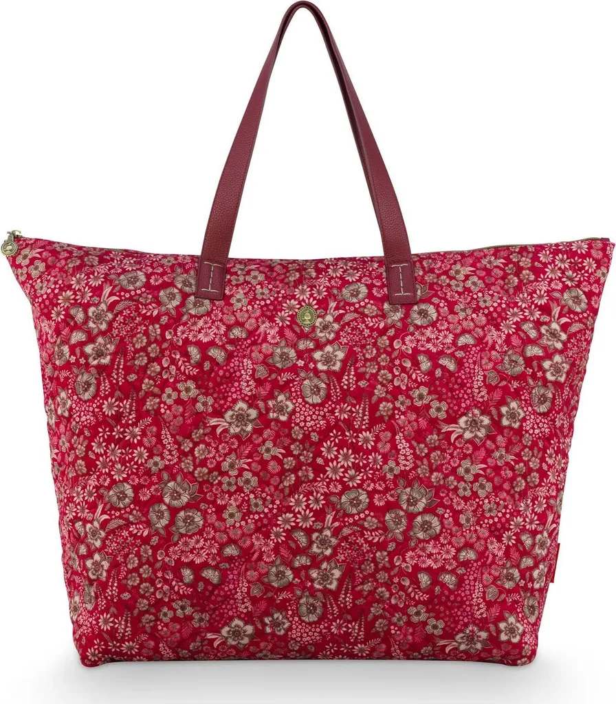 Sac de weekend femme Pip Studio rouge idéal pour voyage et sport chic