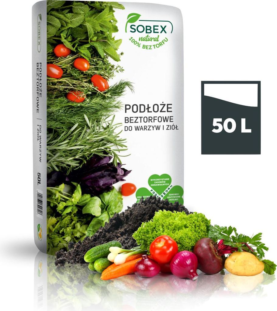 Podłoże beztorfowe do warzyw i ziół 50L Zdjęcie produktu 