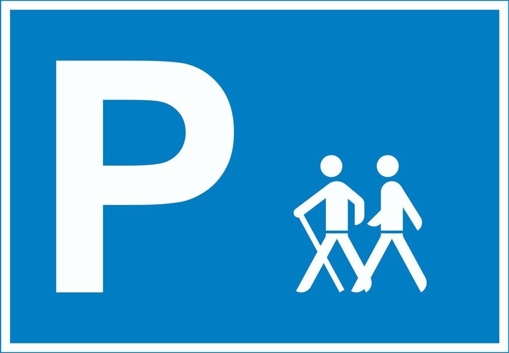 Wanderer Parkplatz Schild waagerecht A2 (420x594mm)