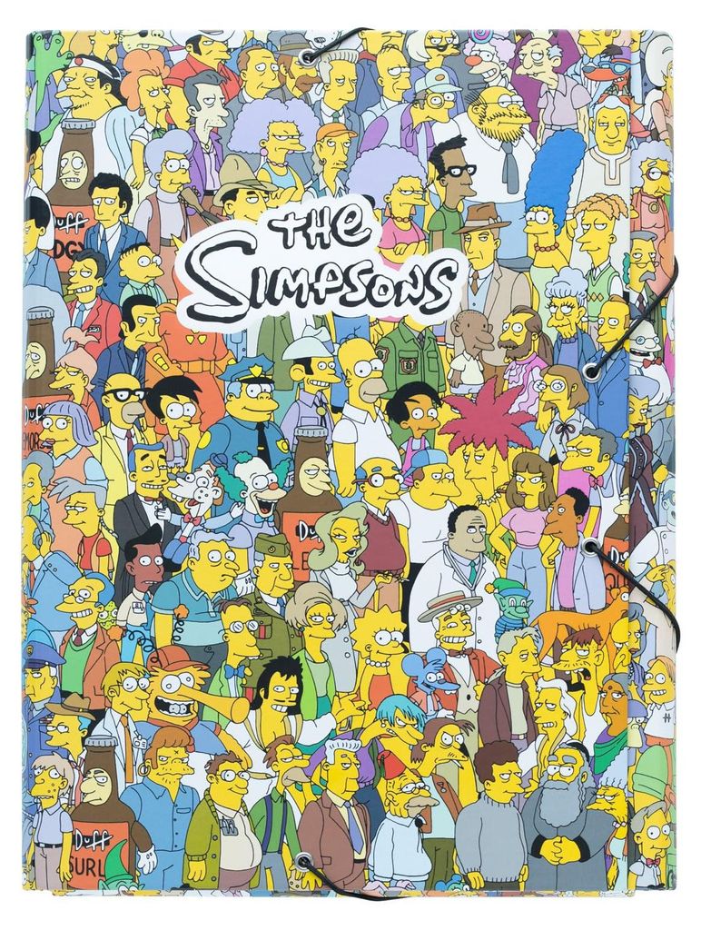 A4-Ordner, Simpsons-Merchandise-Ordner, Dokumentenordner, Gummiband, Eckverschlüsse, Organizer-Ordner, Bürobedarf, Schulbedarf, Geschenke, Mercha...