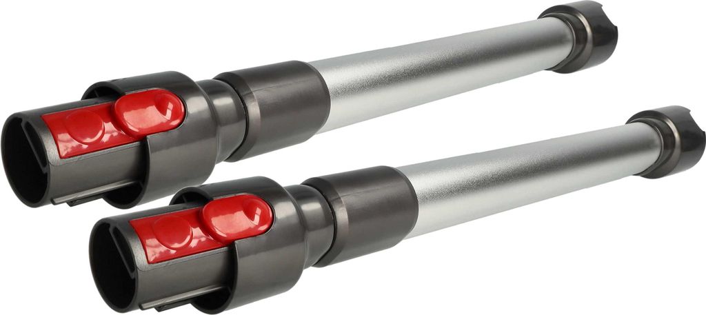 vhbw 2x Staubsaugerohr kompatibel mit Dyson V7 Motorhead Plus, Motorhead Pro, Trigger, Motorhead Origin Staubsauger - 44,5 - 66,5cm Silber