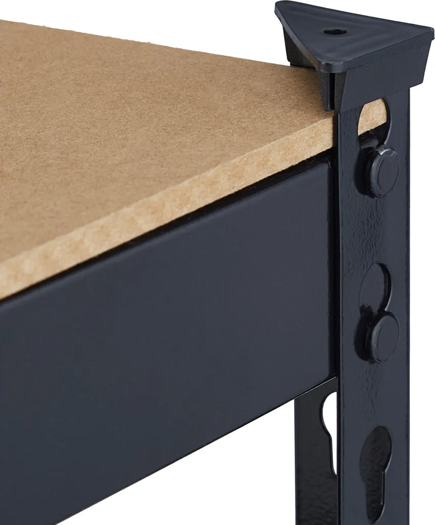 Table de Travail Atelier Relaxdays Noir avec Plan de Travail Largeur 120cm - 8