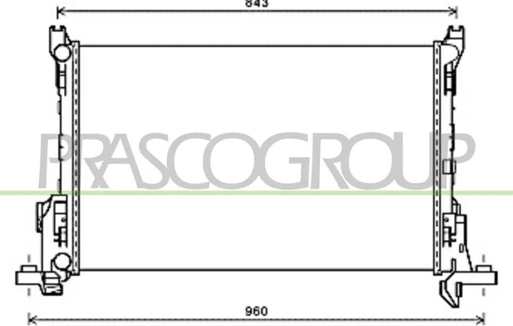 Radiateur de refroidissement moteur en aluminium renforcé OE 6000618061