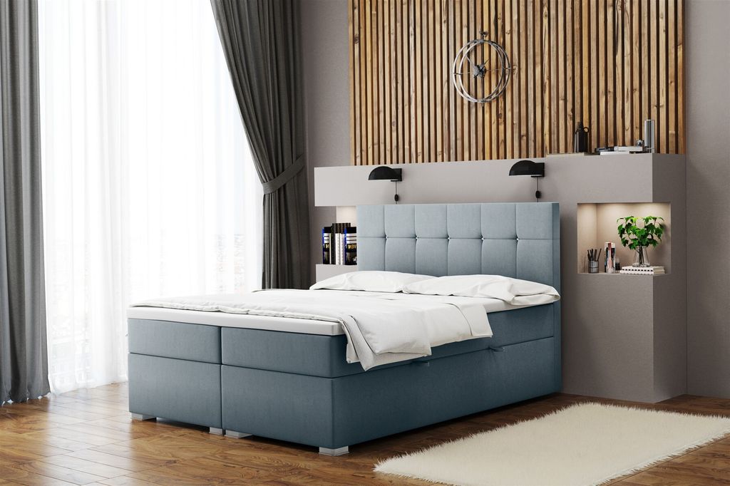 Boxspringbett Schlafzimmerbett ABELT 180x200cm in div. Farbvarianten