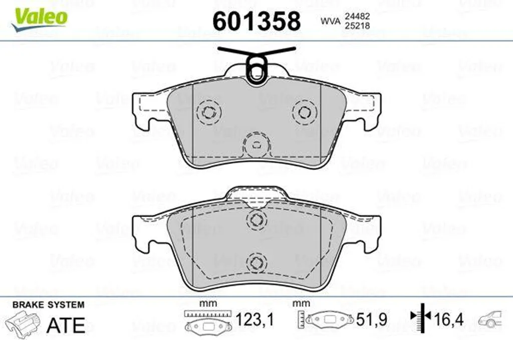 Freinage sécurisé pour 508 avec les plaquettes Valeo 601358 OE 4254A8