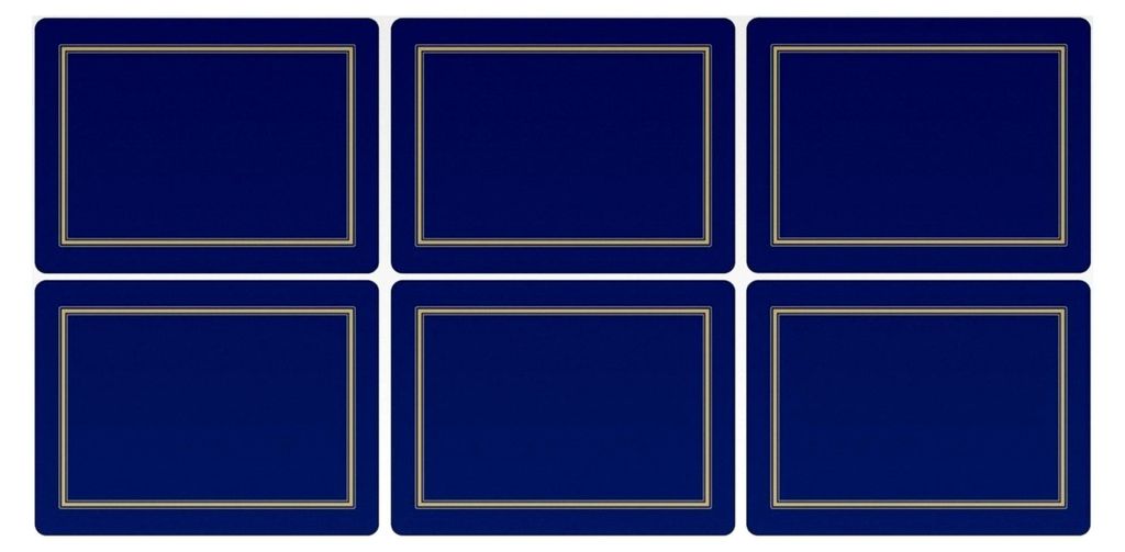 Portmeirion Home & Gifts Classic Midnight Platzsets, 6 Stück