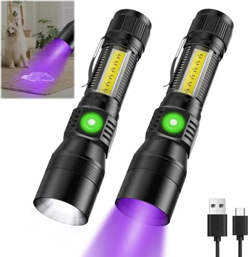 Aomees Torcia UV LED Professionale 395nm - Rilevatore Urina e Macchie