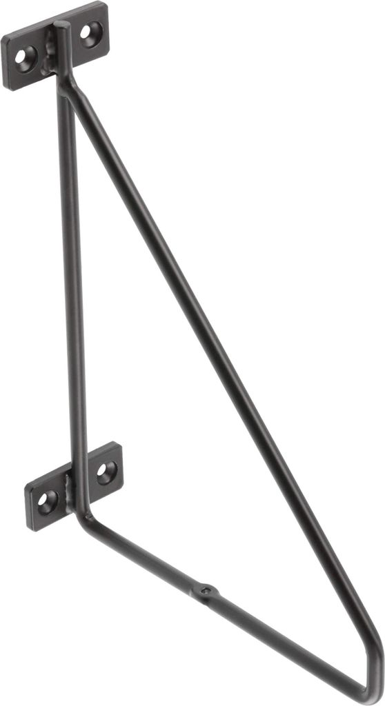 GTV Regalträger 21x17 cm I Schwarz matt I Retro Industrial Metall Wandträger I Regalhalter für Wandregal I PP-BAR-20M
