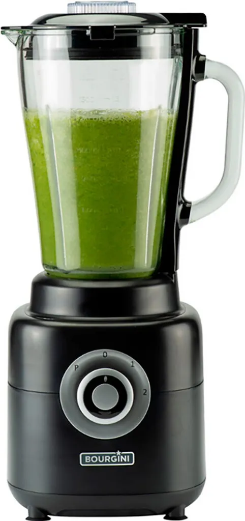 Blender 1000W Bourgini - Mixeur haute puissance bol en verre de 1,75 L