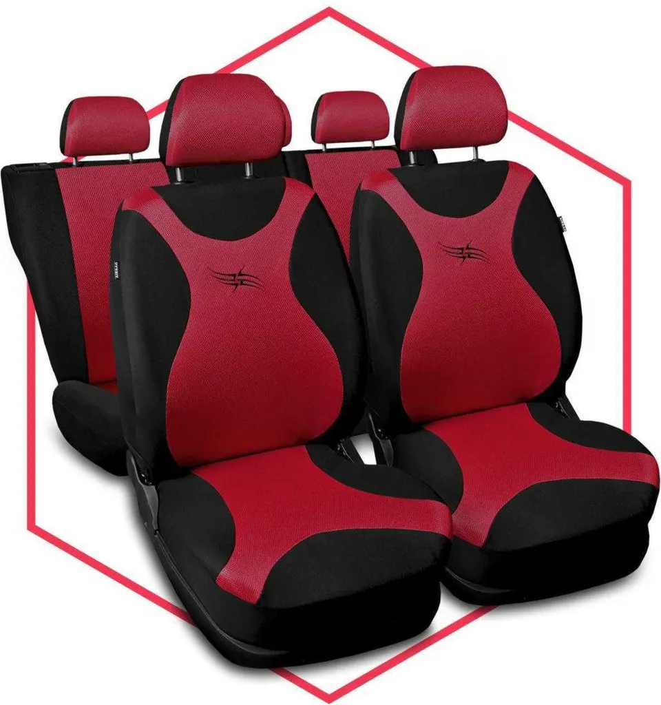 Coprisedili auto Coprisedili auto universali per Chevrolet Captiva Red Turbo - 10