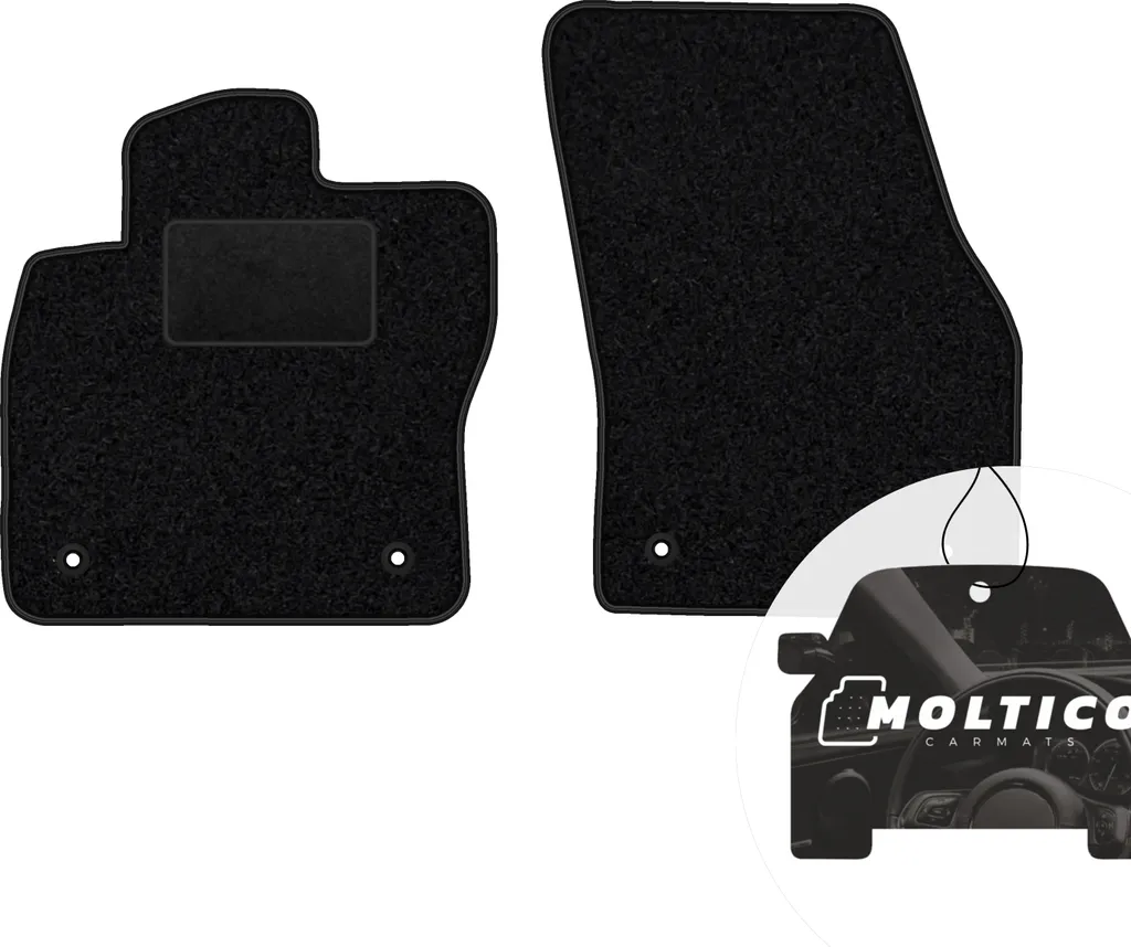 Tappetini Premium Velluto Nero VW Touran 2015+ - moto-MOLTICO 2 Pezzi