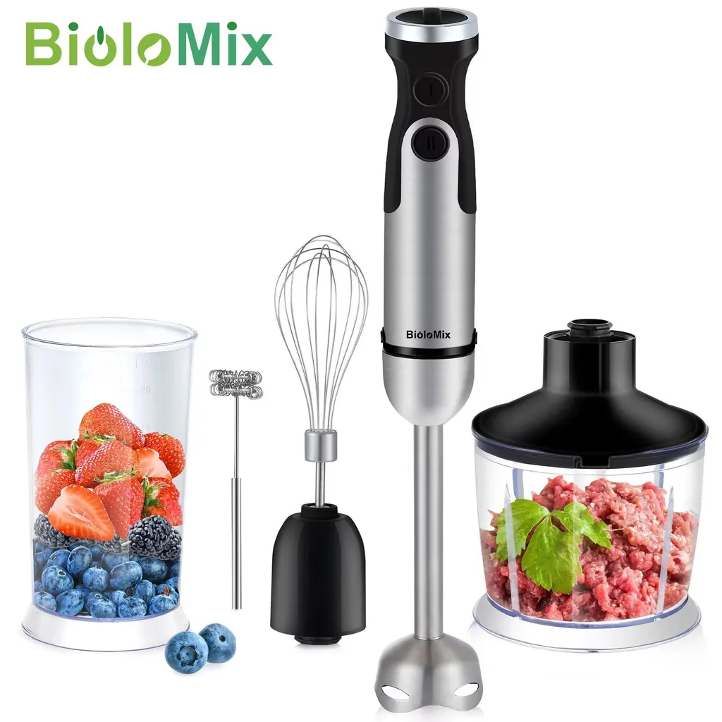 Mixeur plongeant multifonction 4-en-1 HB-3302 avec hachoir de 800 ml