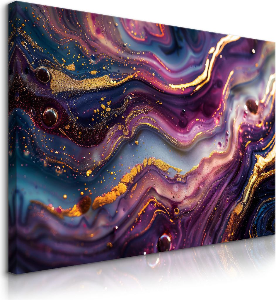 Muralo Leinwandbild Canvas für Wohnzimmer MARMOR Moderne Abstraktion Glamour Br. 120cm x Hö. 80cm