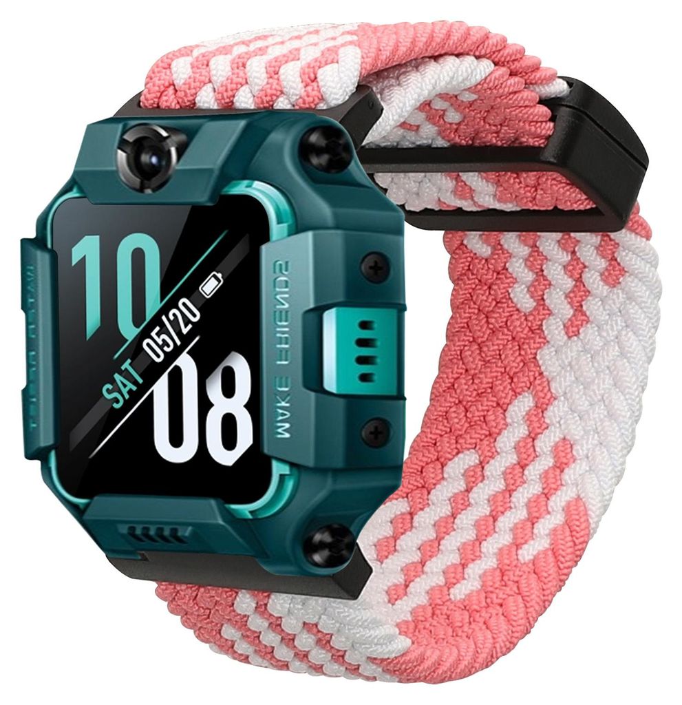 kwmobile Ersatzarmband kompatibel mit imoo Watch Phone Z1 / Z7 / Z6 Armband - Nylonarmband mit Magnetverschluss - Rosa