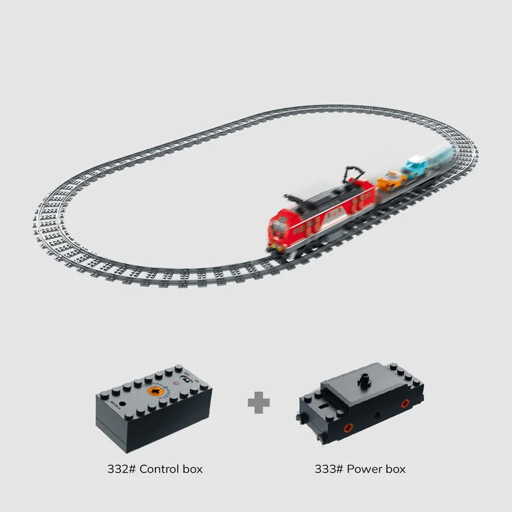 Train Électrique Télécommandé à Construire en Briques pour Enfant