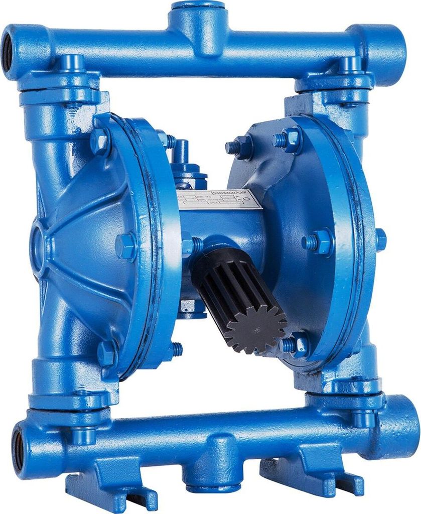 Air-Operated Double Diaphragm Pump, 1/2 in Inlet & Outlet, Cast Iron Body, 3 GPM & Max 90 PSI, Nitrile Diaphragm Pneumatic Transfer Pump for Petrol...