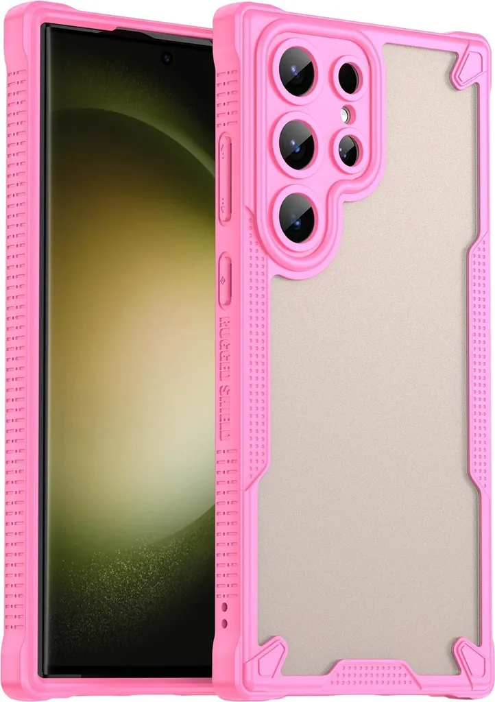 Custodia Samsung S23 Ultra Phonesta Shockproof Rosa - Protezione Armor