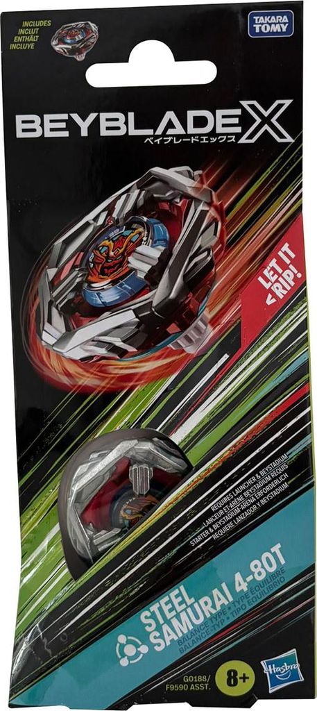 Beyblade X Einzel Stahl Samurai 4-80T G0188