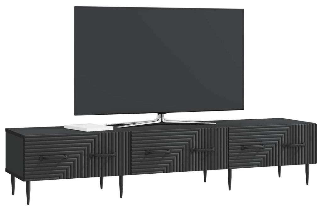 vidaXL TV-Schränk Schwarz 147 x 34,5 x 30 cm Holzwerkstoff