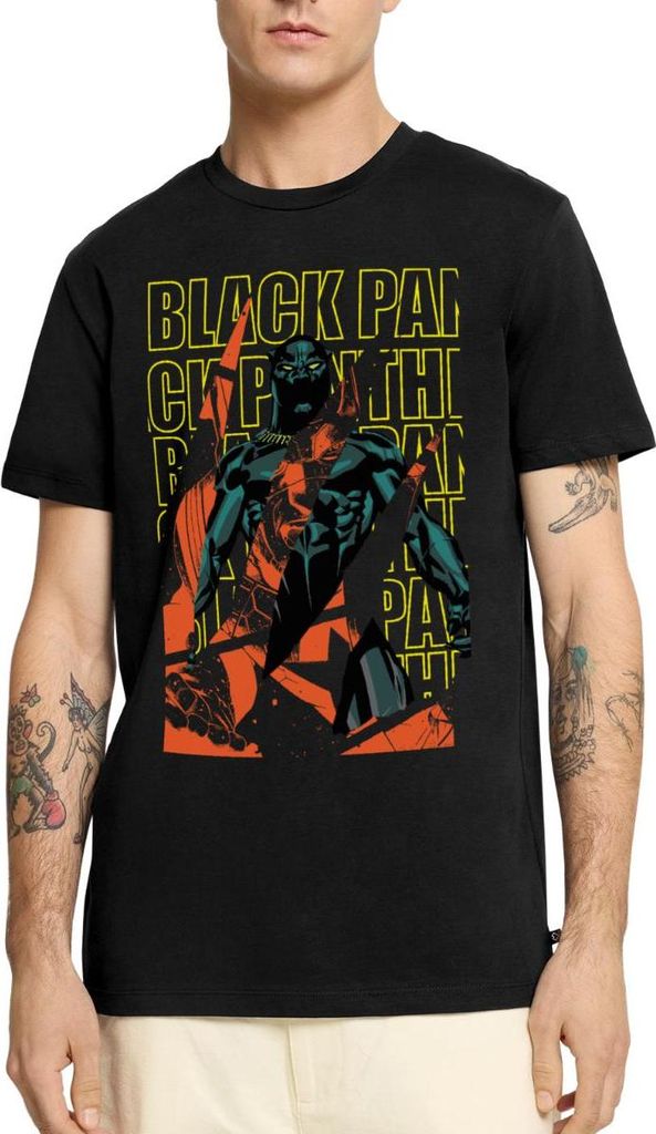 Spreadshirt Avengers Superheld Black Panther Männer Premium T-Shirt, 4XL, Schwarz