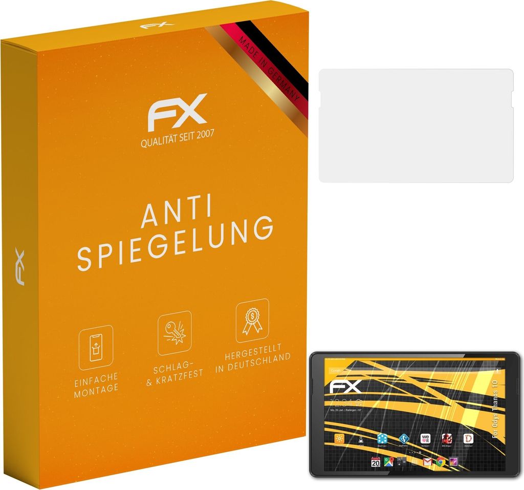 atFoliX FX-Antireflex 2x Schutzfolie kompatibel mit Odys Thanos 10 Displayfolie