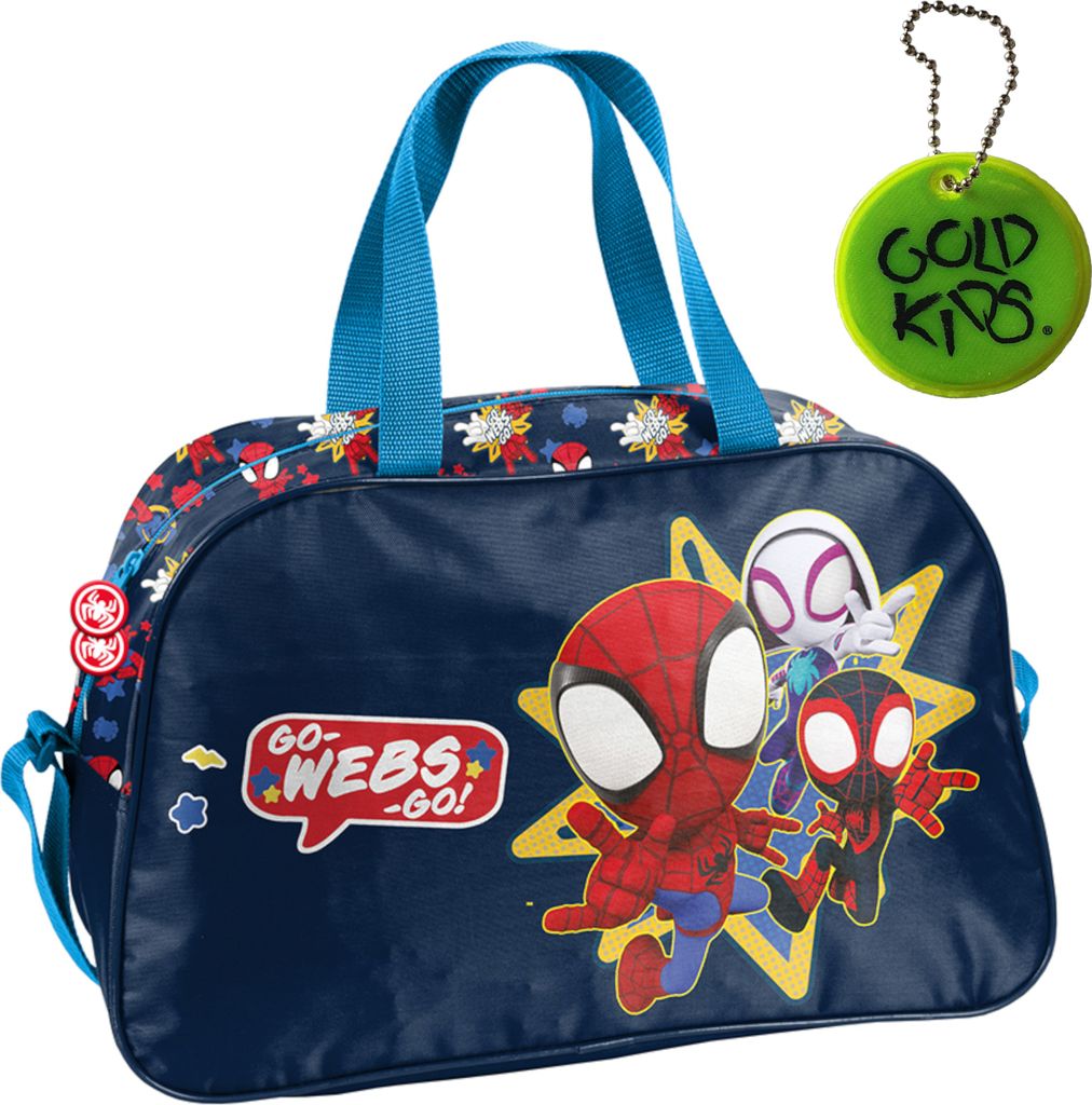 Sporttasche Kinder für Mädchen & Jungen - Umhängetasche mit Spiderman Motiv - Schwimmtasche mit verstärktem Boden - Trainingstasche