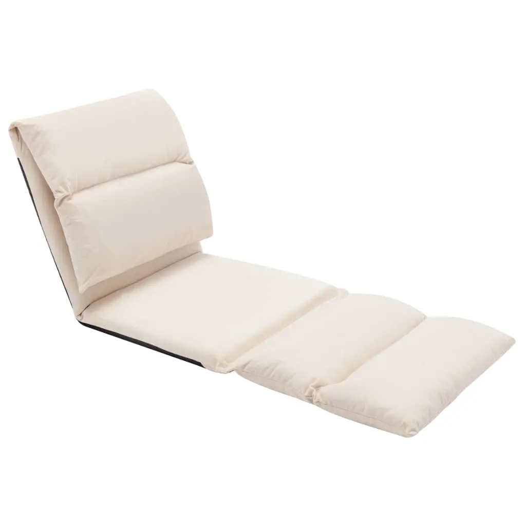 Sedia da Pavimento per Bambini e Relax | Microfibra Lavabile Crema