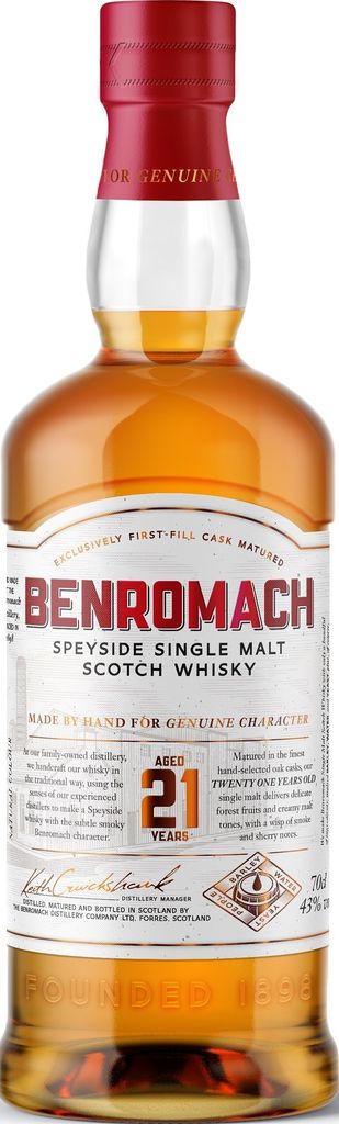 Benromach Distillery Benromach 21 years old 43% vol Speyside NV Whisky ( 1 x 0.7 L )