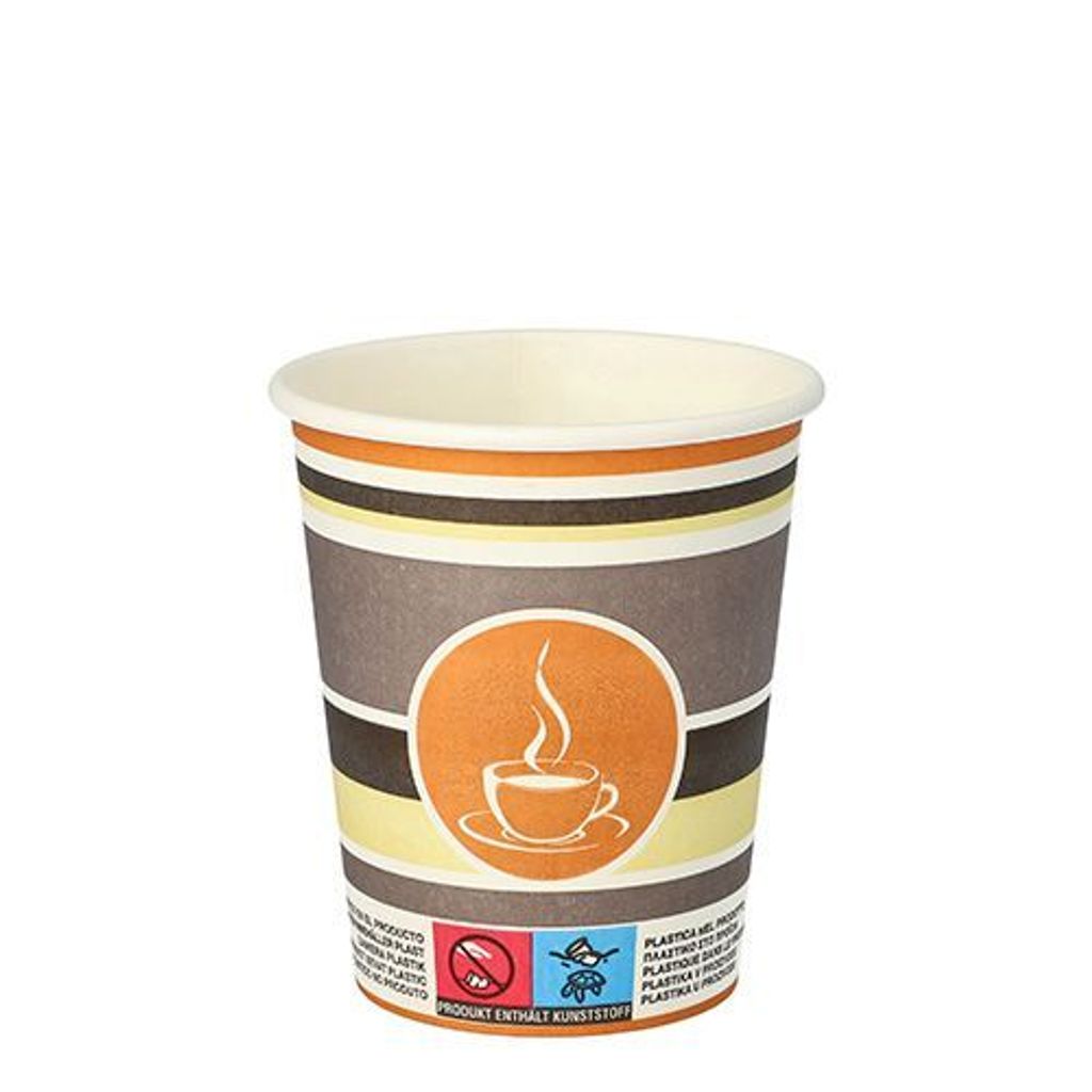 1000 tradingbay24 Trinkbecher, Pappe To Go 0,2 l Ø 8 cm, 9,2 cm tbU90128 Pappbecher Kaffeebecher