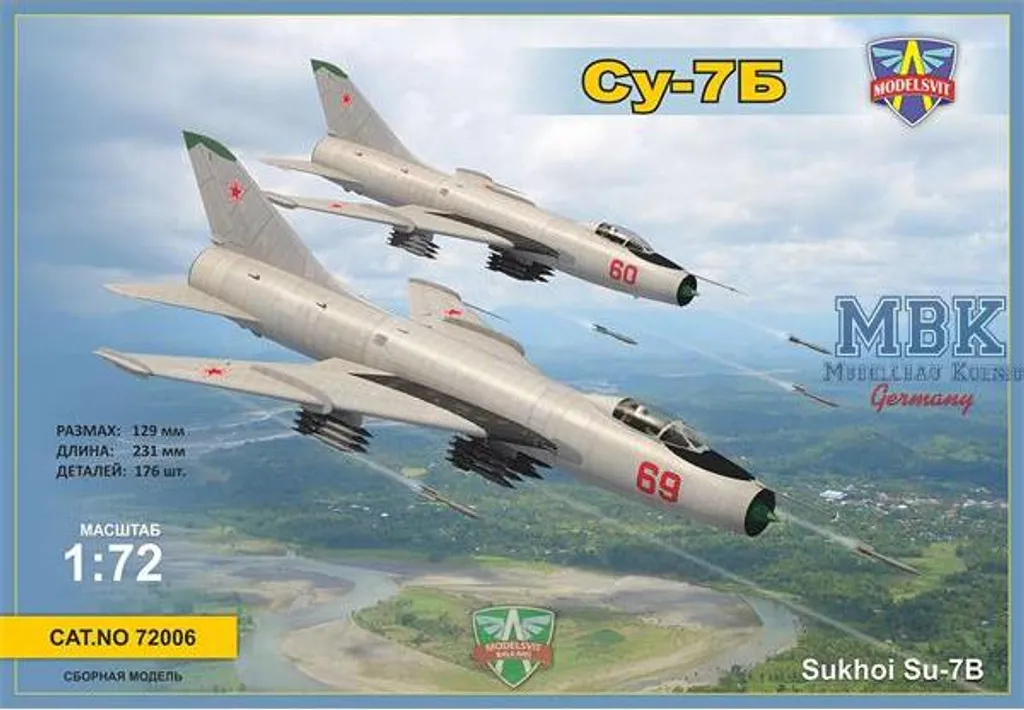 Maquette d'avion militaire Soukhoï Su-7B en kit plastique 1/72