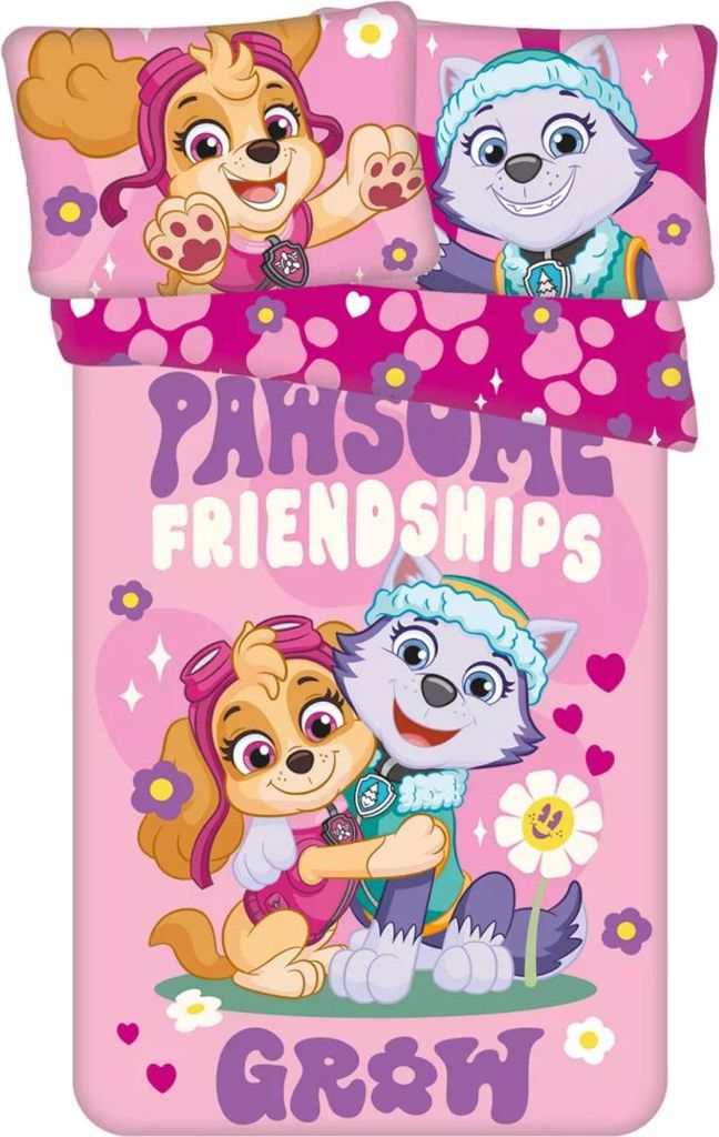 Paw Patrol Pawsome Kleinkind Bettbezug - Rosa - 100 x 135 cm