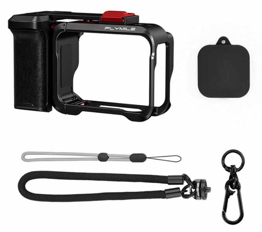 INF Aluminium Kameragriff f. Insta360 Ace Pro/2 10.7x7.3x5.4cm mit Auslöser