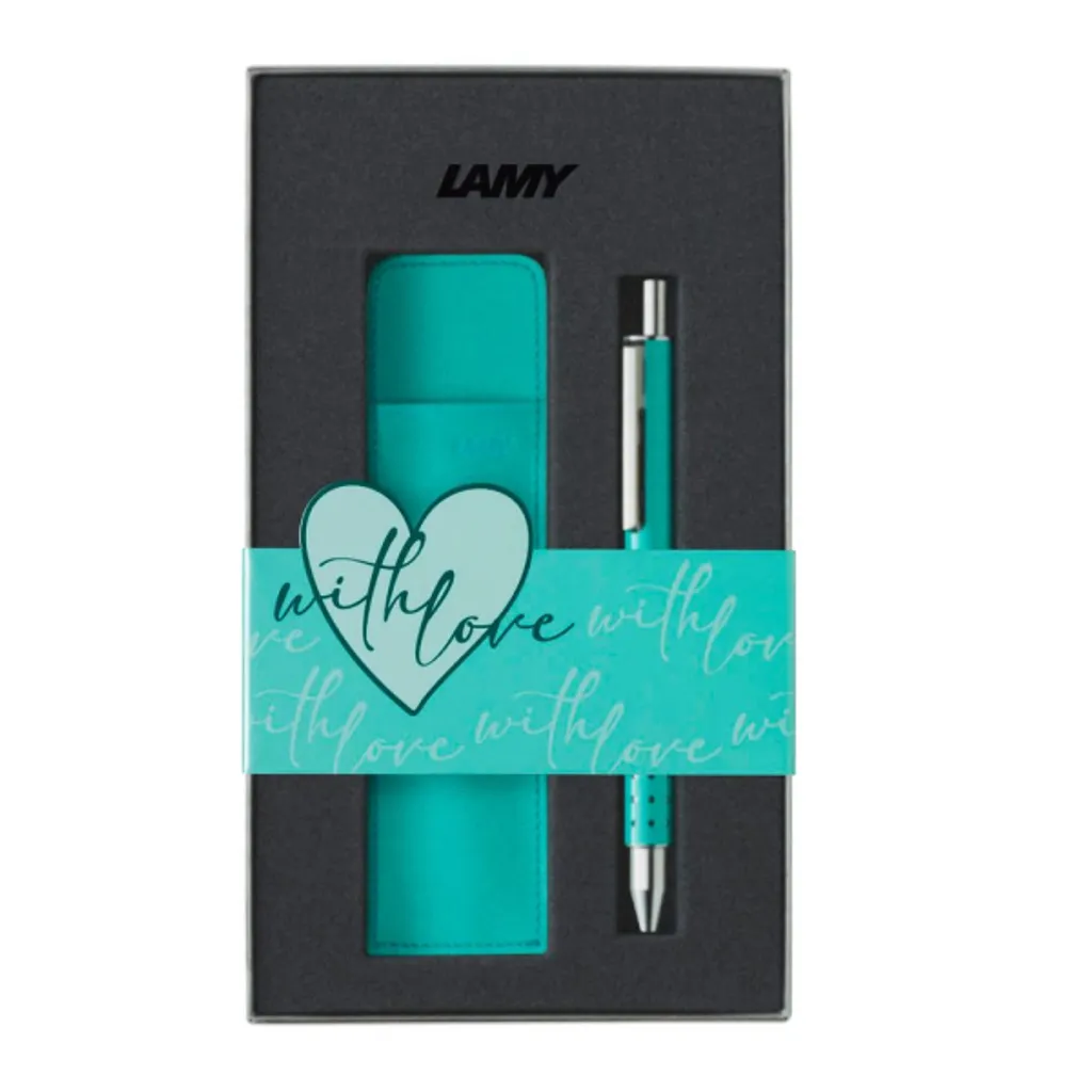LAMY 1239941 LAMY swift lagoon Tintenroller-Set türkis 0,5 mm, Schreibfarbe: blau, 1 St.