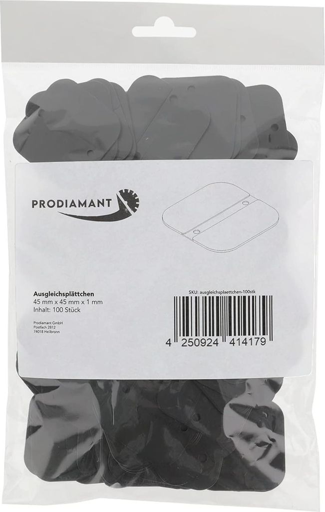 PRODIAMANT vyrovnávacie podložky 1 mm pre terasové podložky Obrázok produktu 