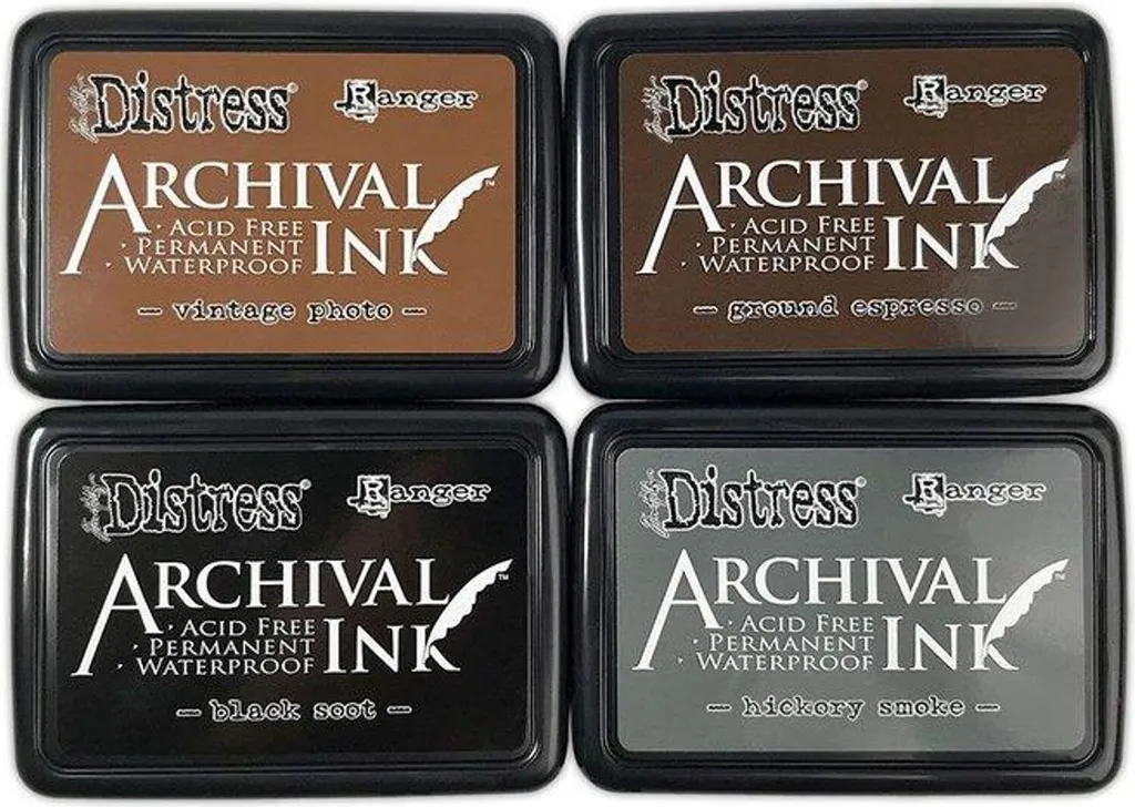 Évitez les bavures avec le lot de 4 encres Archival Ranger Tim Holtz