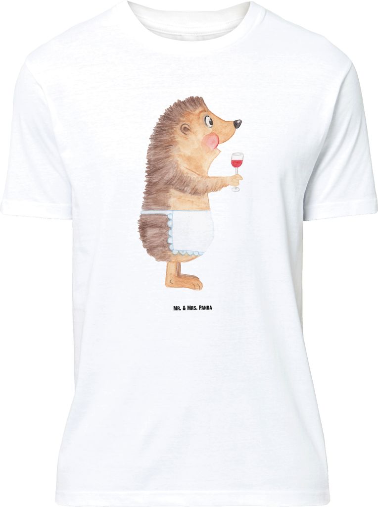 Mr. & Mrs. Panda Größe L T-Shirt Igel Wein - Weiß - Geschenk, Weißwein, mit Spruch, Shirt, Rotwein, Tshirt, Lustige Sprüche, Weinliebhaber, We...