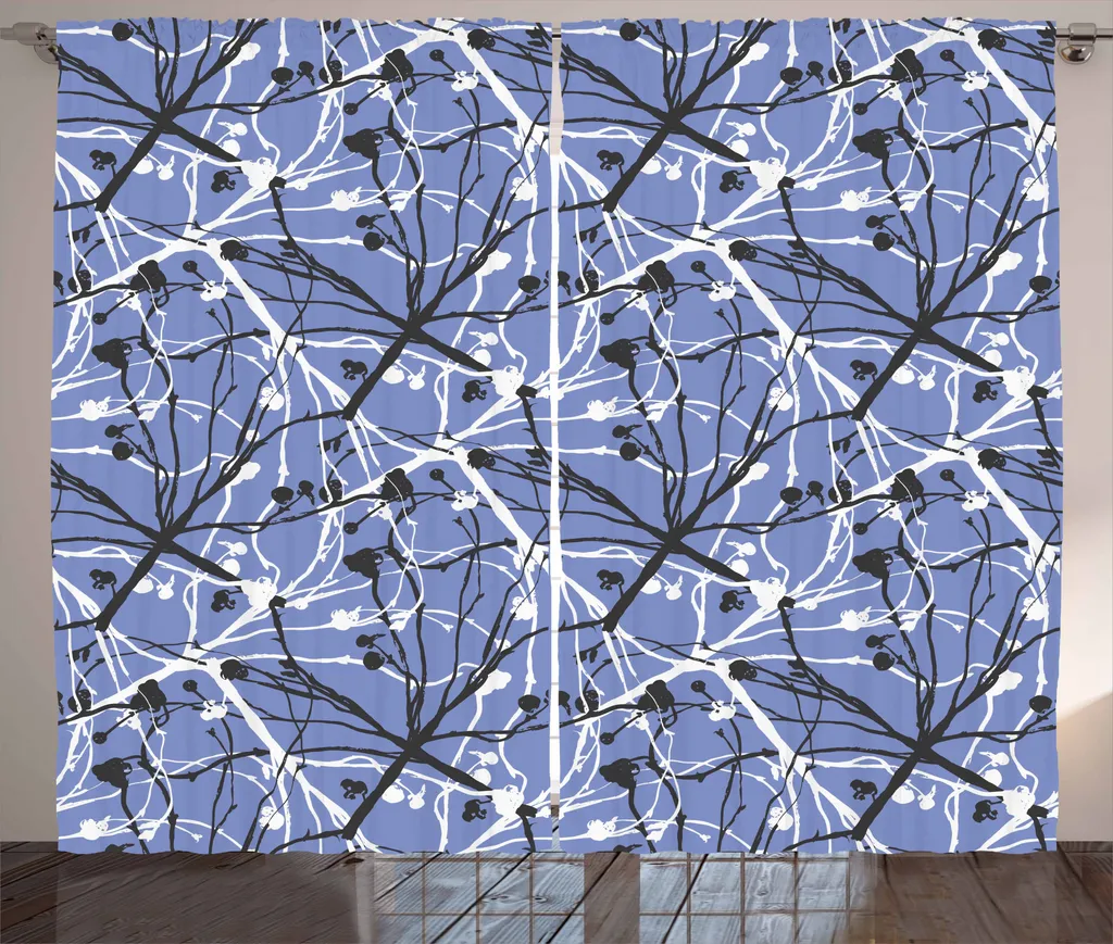 Tenda Design ABAKUHAUS 280x175 | Rami Astratti Color Lavanda Blu