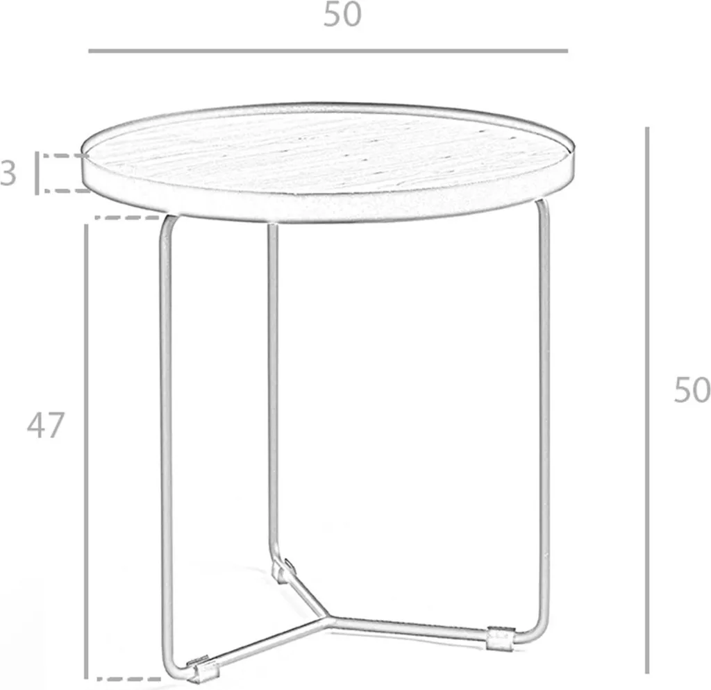Table d'angle gain de place noyer et acier noir design moderne - 9