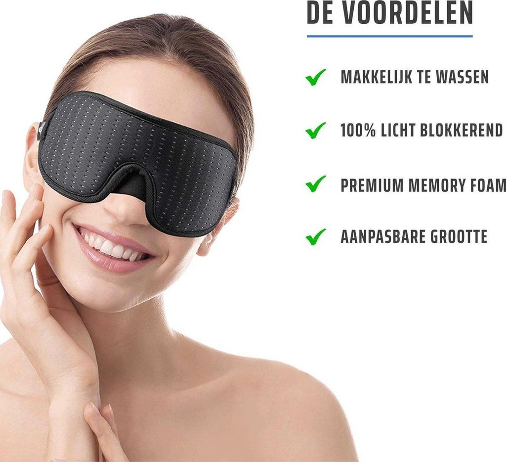 Jumada's – Masque de sommeil en mousse à mémoire de forme – Image du produit 