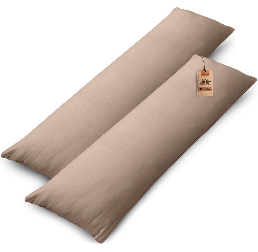 NatureMark 2er Set Jersey Kissenbezüge – 100% Baumwolle – Produktbild 