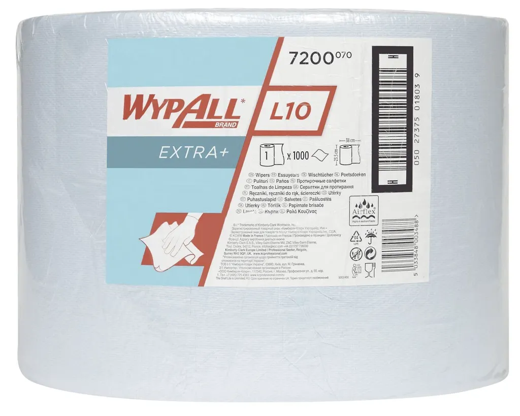 Rotolo Wypall L20 7200 Blu - 1000 Salviette Monouso Alta Capacità