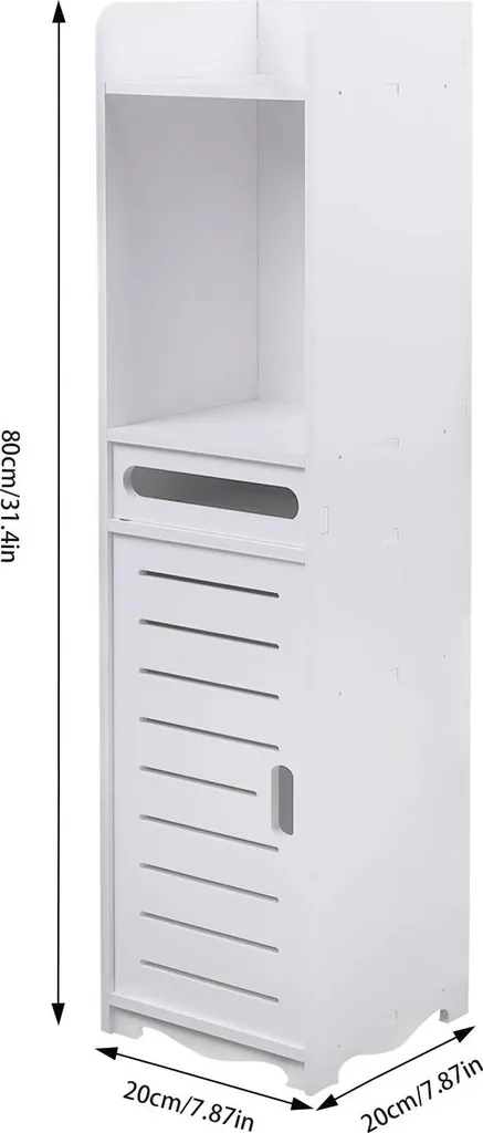 Petit meuble de rangement pour WC et salle d'eau - Armoire fine PVC