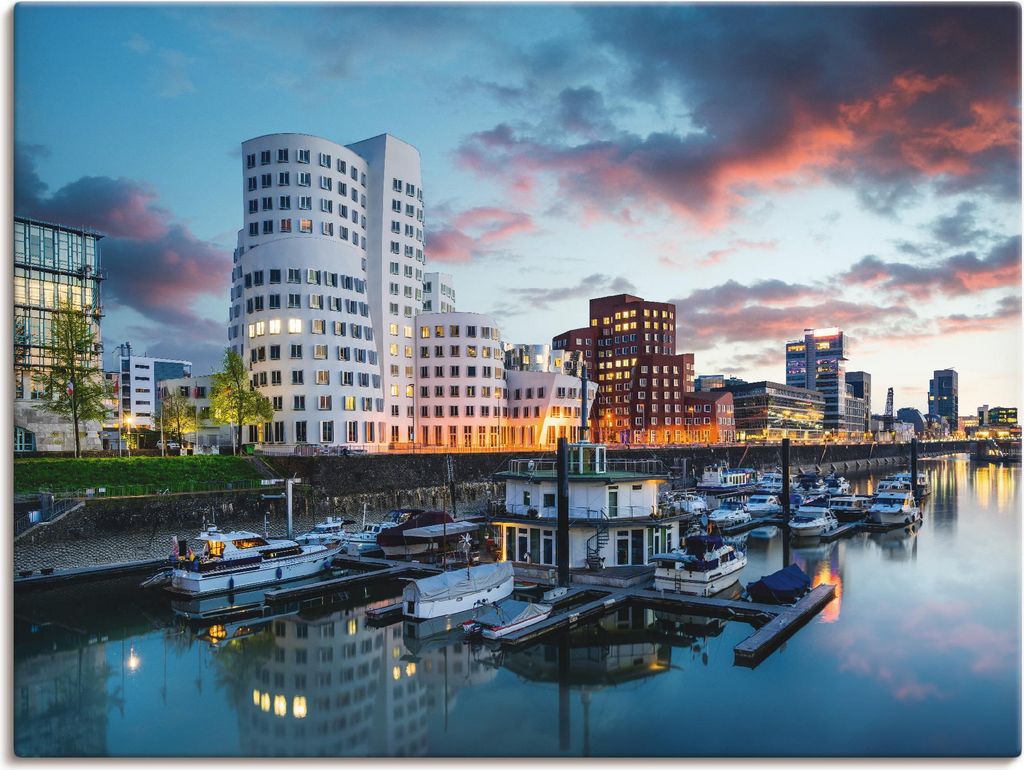 ARTland Leinwandbild Düsseldorf Medienhafen Größe: 60x45 cm