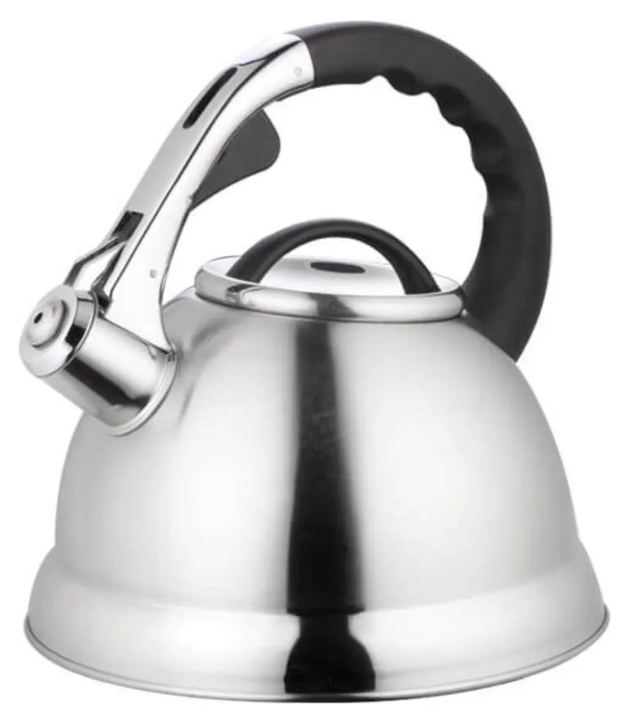 Bouilloire sifflante inox 2,8 L MR1328 : fini l'eau oubliée sur le feu