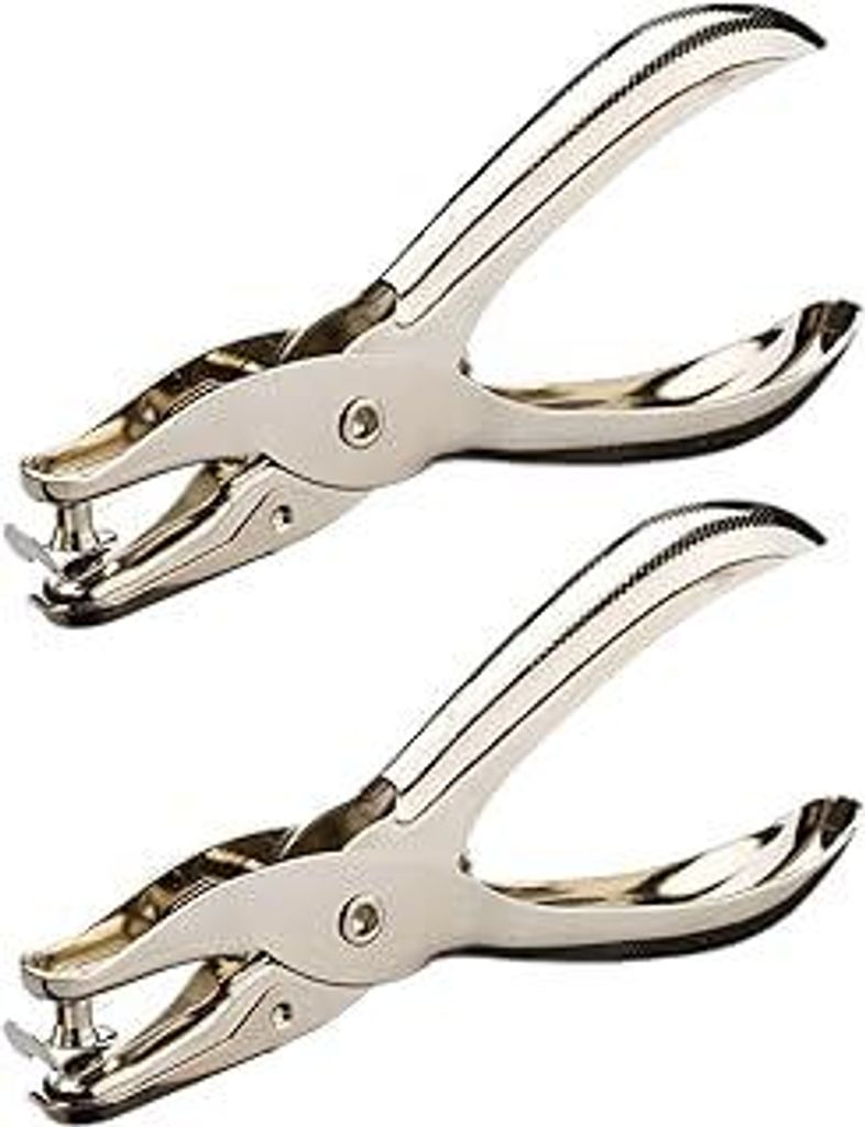 2 Stück Einzellochstanze, Rundloch Lochzange, Metall Stanzzange, für Papier, Fotos, Grußkarten, Karten (3mm/6mm)