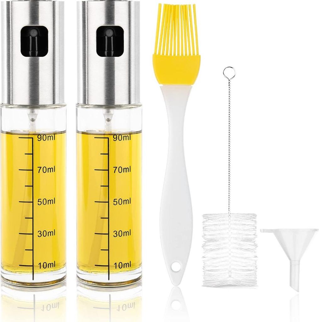 100-ml-Öl- und Essig-Sprühflasche mit Multifunktionssprüher und Backbürste