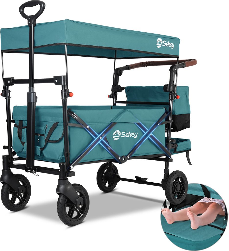 Sekey Bollerwagen Faltbar mit Dach und Sitz, Bollerwagen Produktbild 