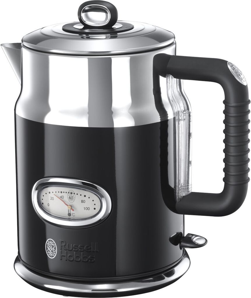 Bouilloire électrique INOX sans fil RETRO Théière NOIR 1,7 Image du produit 