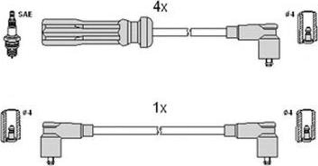 HITACHI 134548 Zündkabelsatz Zündleitungssatz